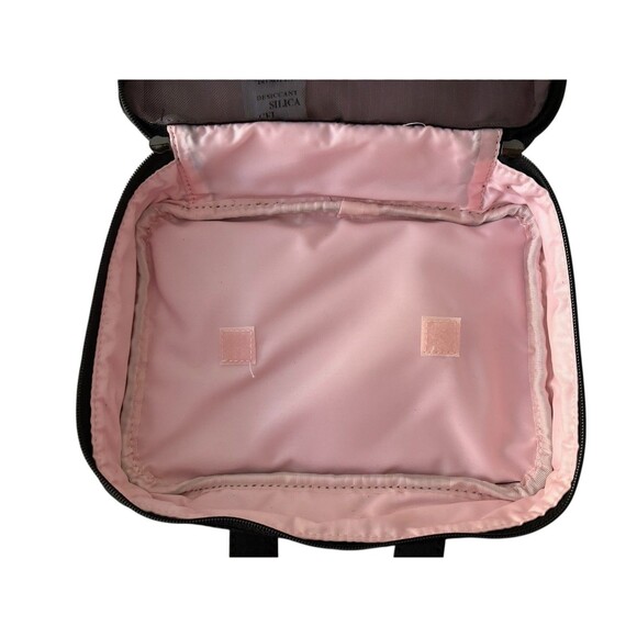 Mary Kay 3pc Quilted Makeup Black Travel Bag Removable Mesh Bag Zippered Set - Picture 7 of 12